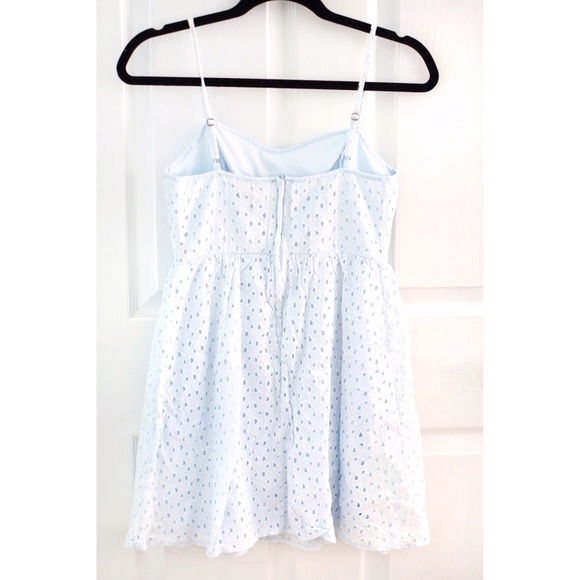 H&M | Baby blue Eyelet Mini Dress - Picture 2 of 2